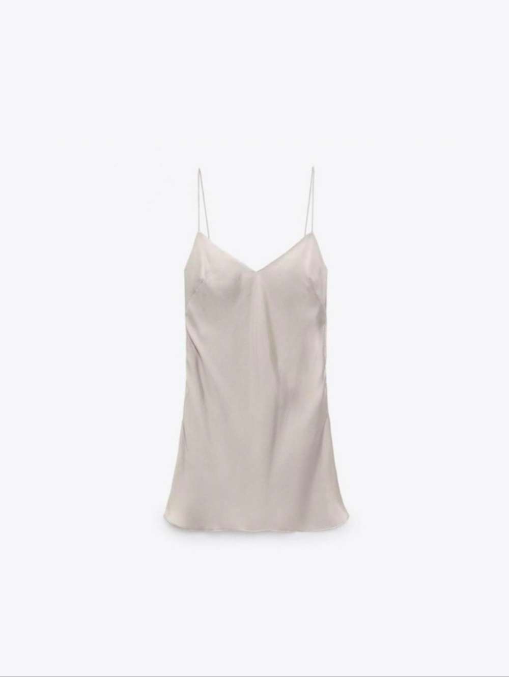 ZARA satin mini dress silver